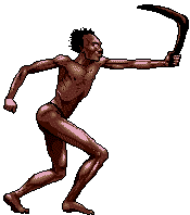 Bumerangwerfender Aboriginal