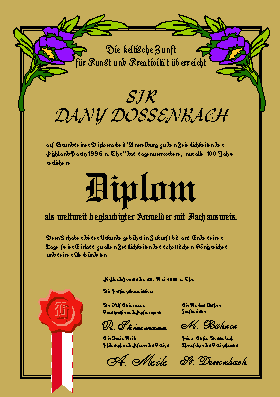 Diplom der keltischen Zunft. Gr&ouml;sserer Umfang von 6&frac34; KB