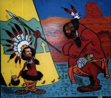 Rolf und Stefan von der Party-Crew auf der Fotowand. Gr&ouml;sserer Umfang von 22&frac34; KB