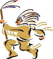 Indianer mit Kopf-Federschmuck